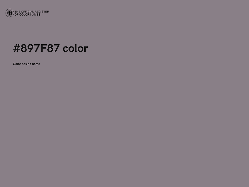 #897F87 color image