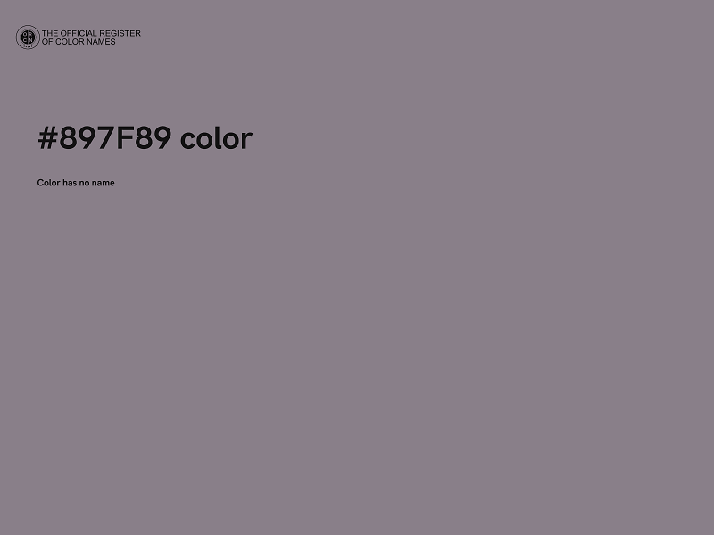 #897F89 color image
