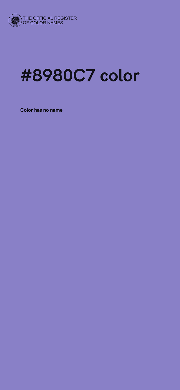 #8980C7 color image
