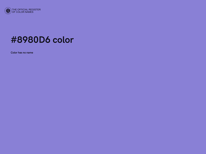 #8980D6 color image