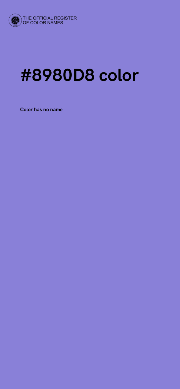 #8980D8 color image