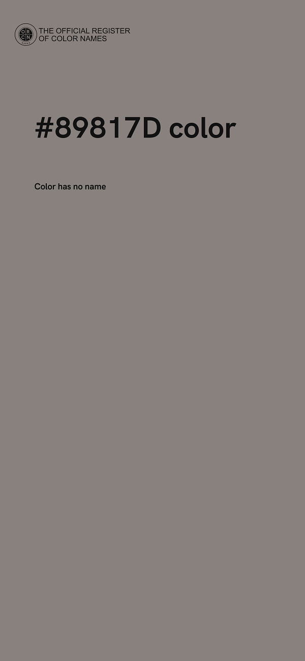 #89817D color image