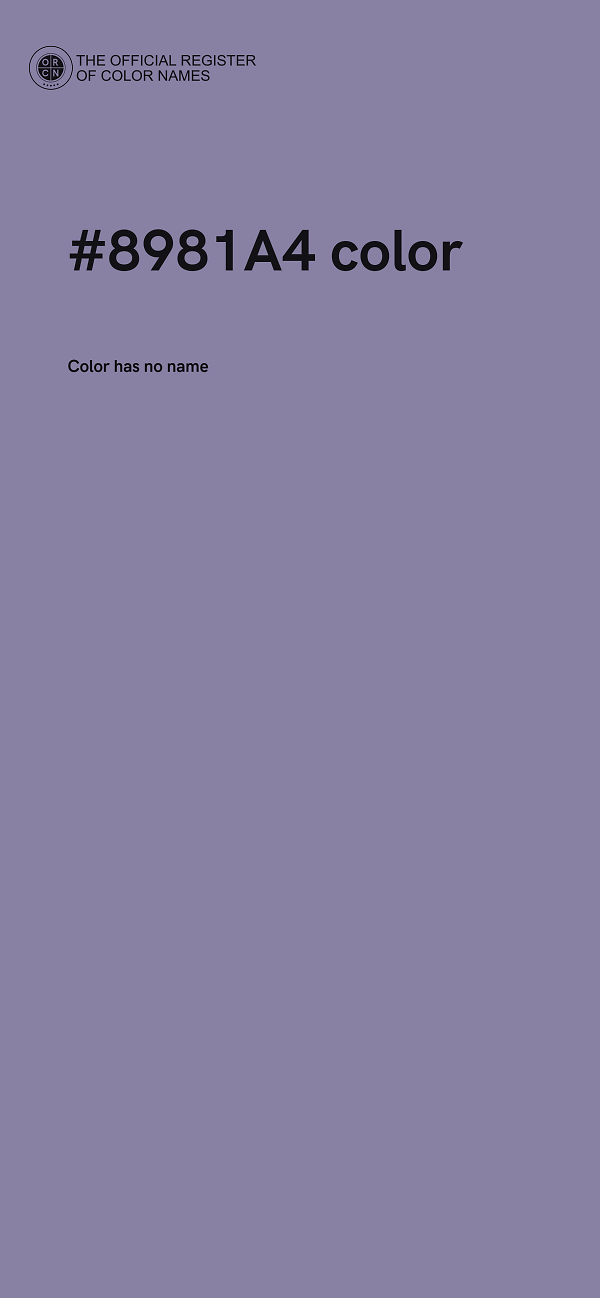#8981A4 color image