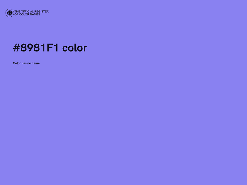 #8981F1 color image