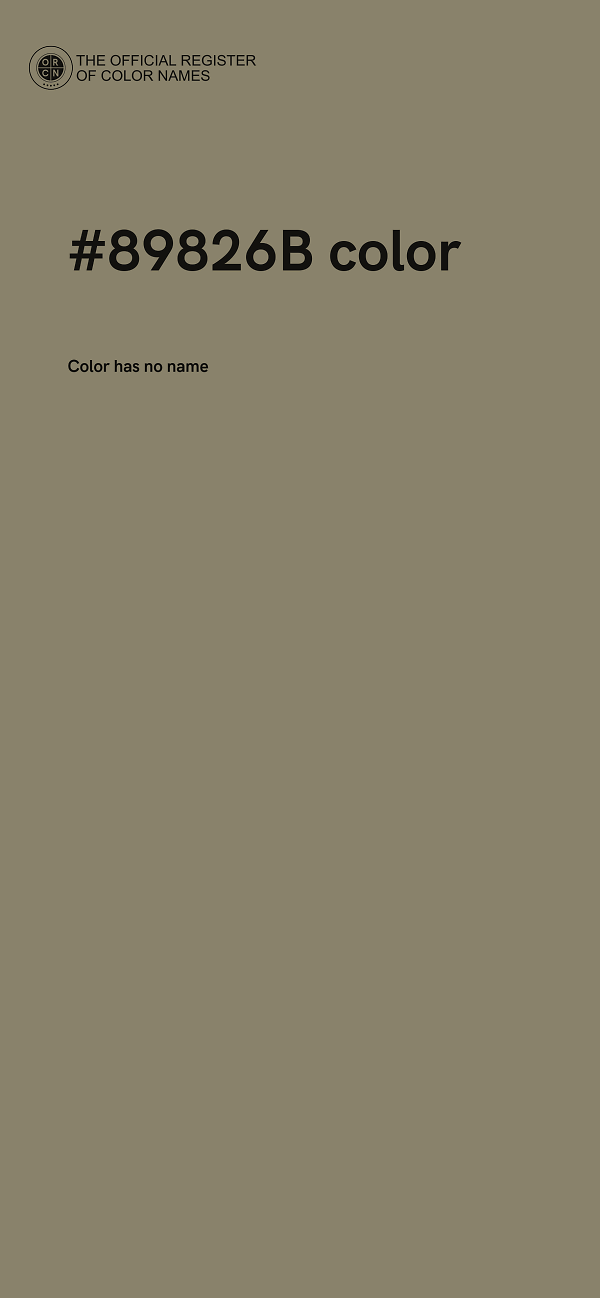 #89826B color image