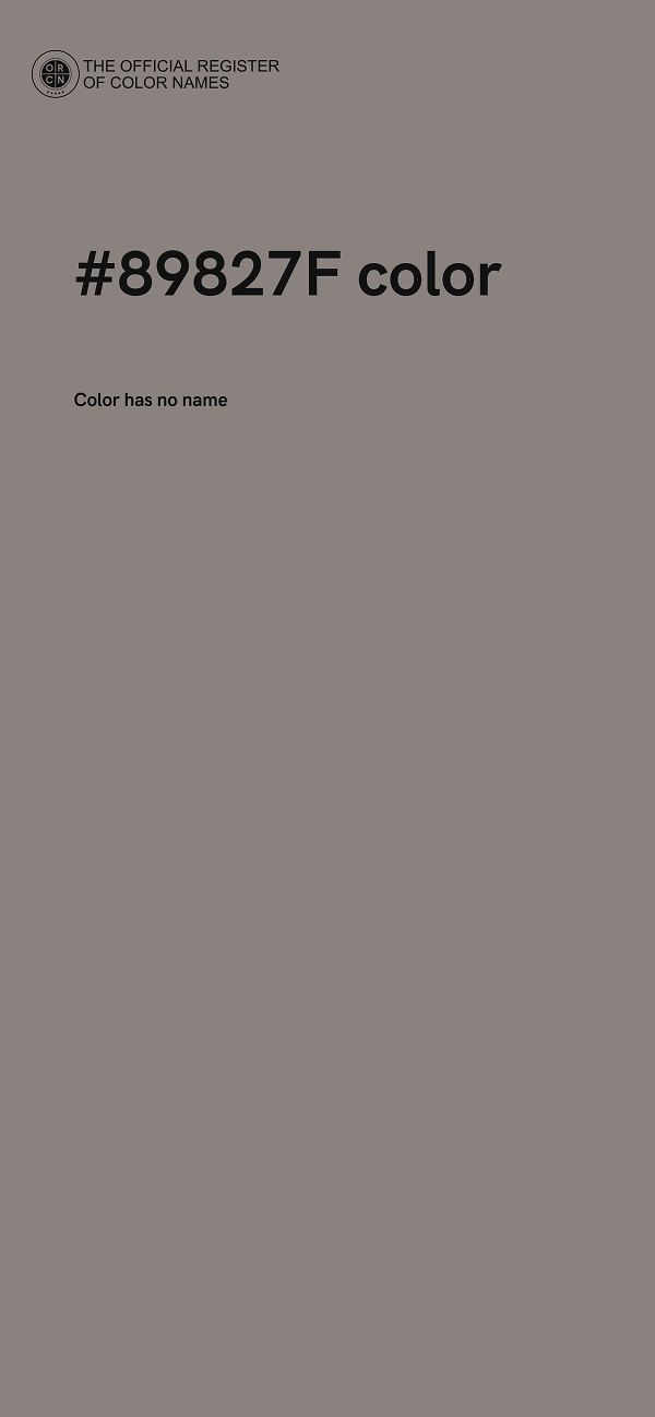 #89827F color image