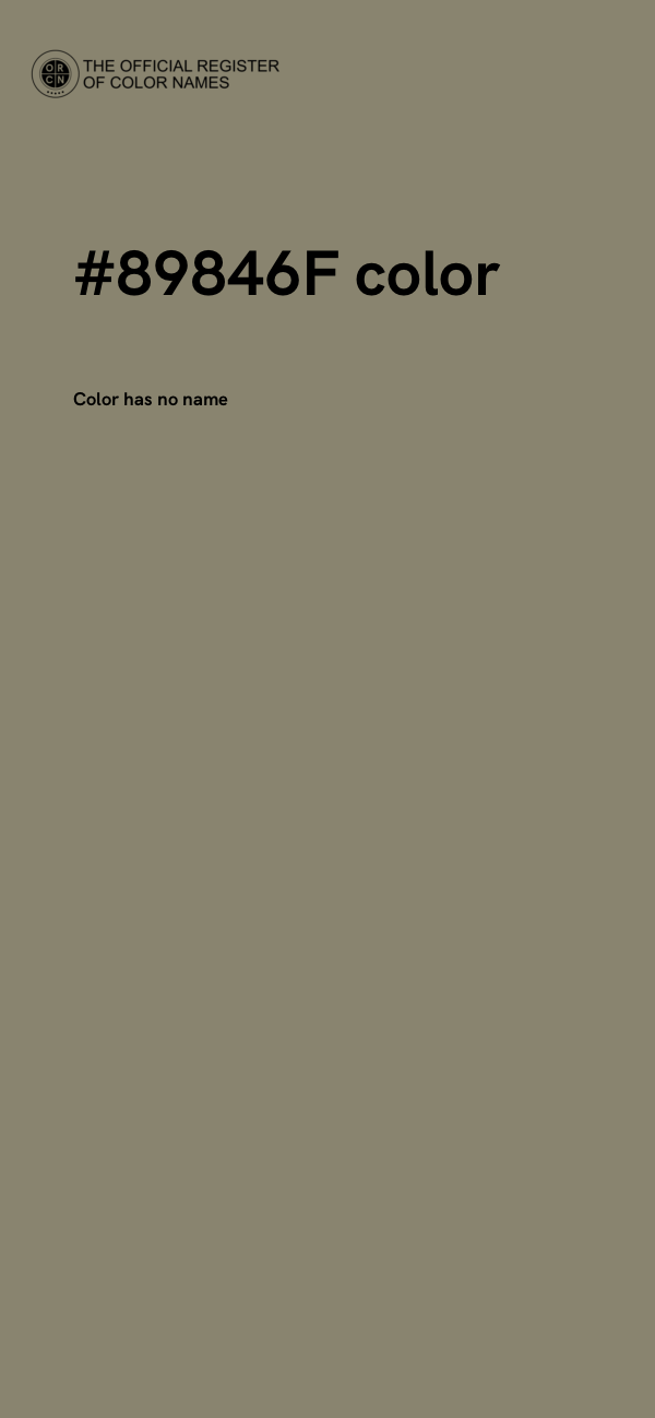 #89846F color image