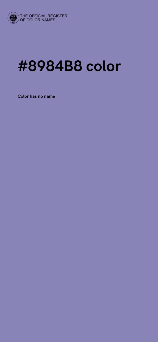 #8984B8 color image