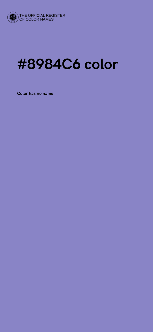 #8984C6 color image