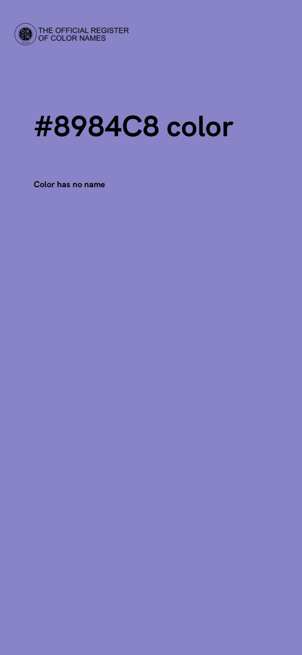 #8984C8 color image