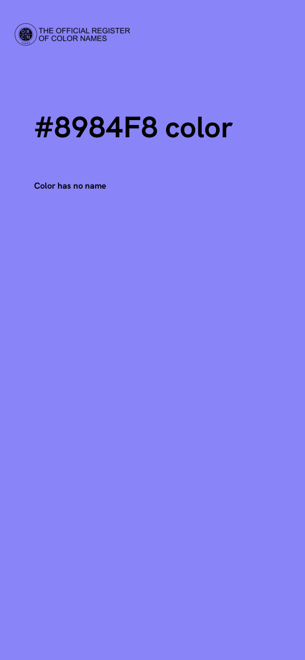 #8984F8 color image