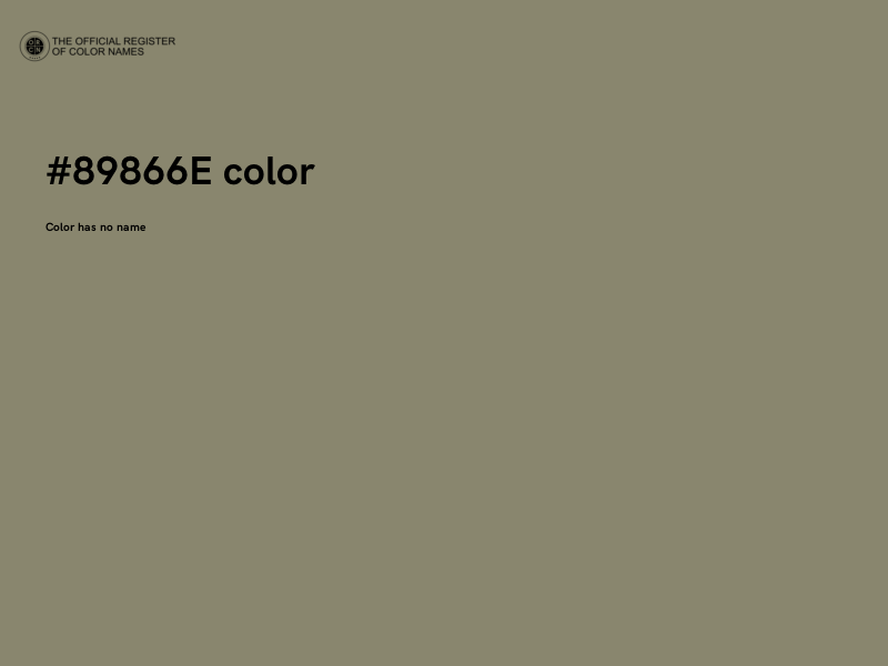 #89866E color image