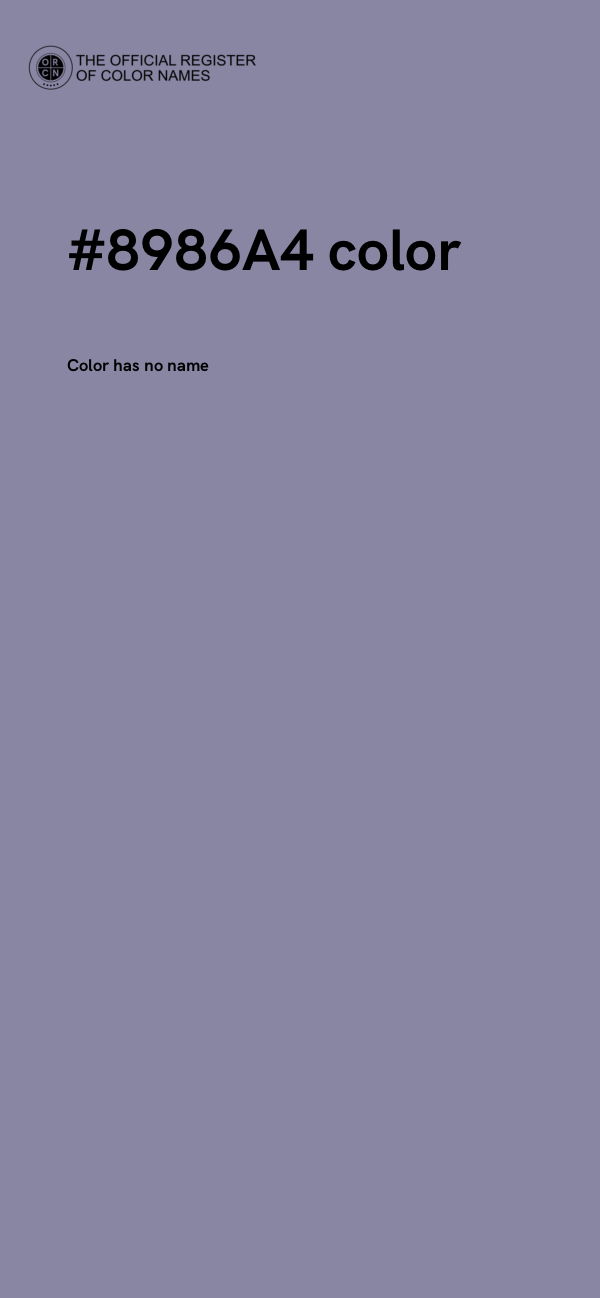 #8986A4 color image