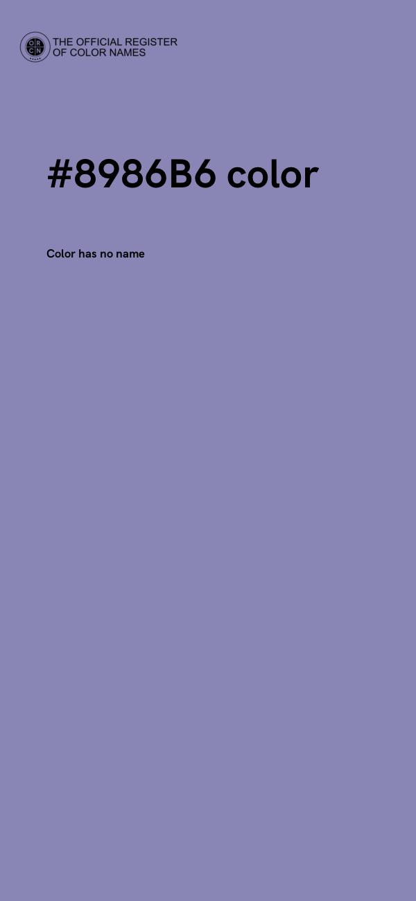 #8986B6 color image