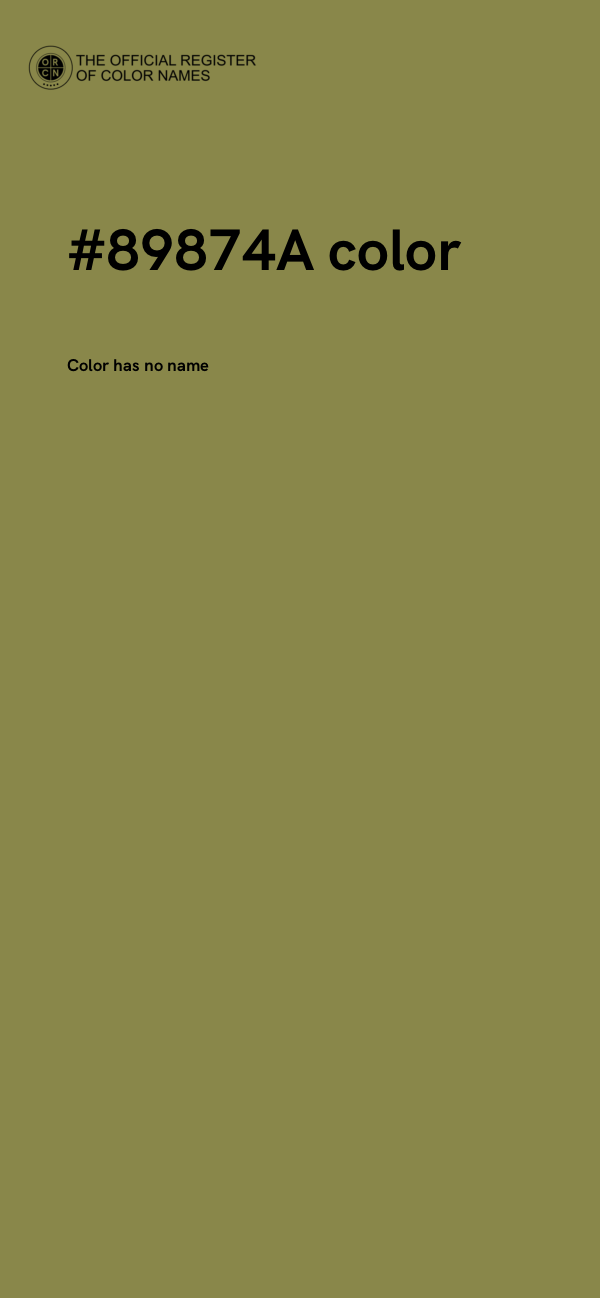 #89874A color image