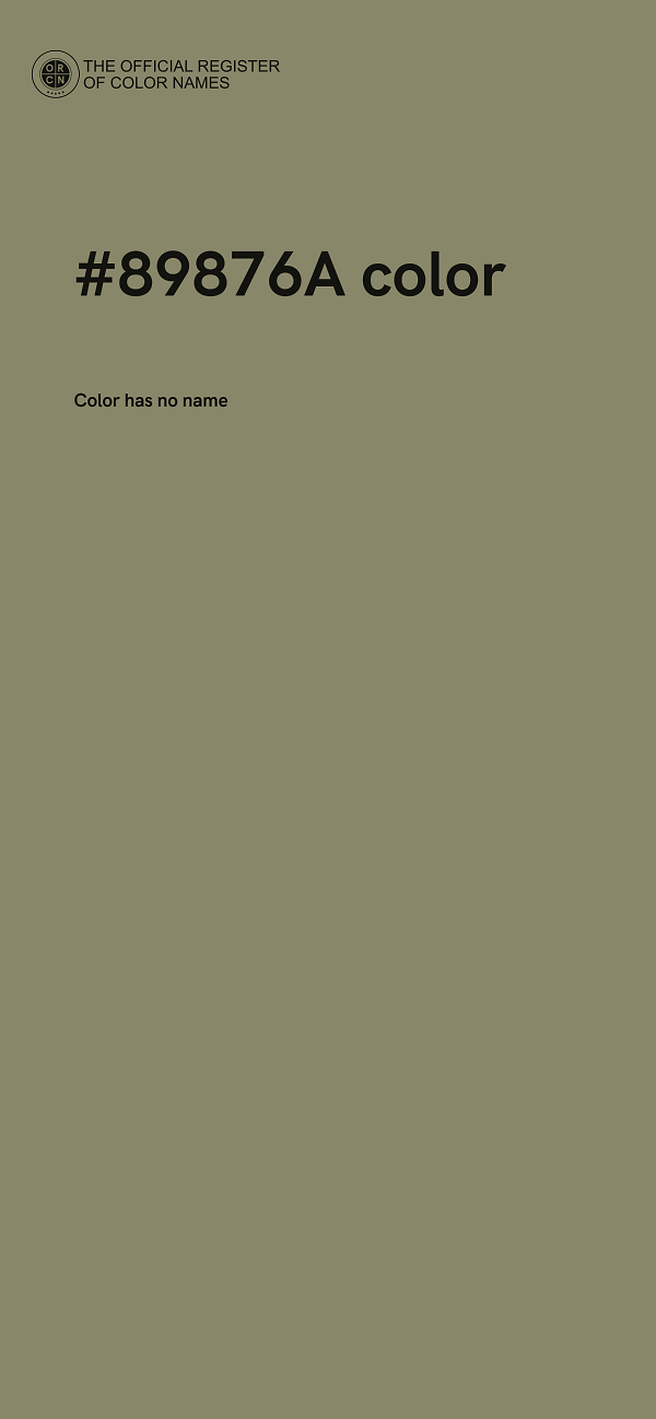#89876A color image