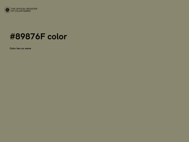 #89876F color image