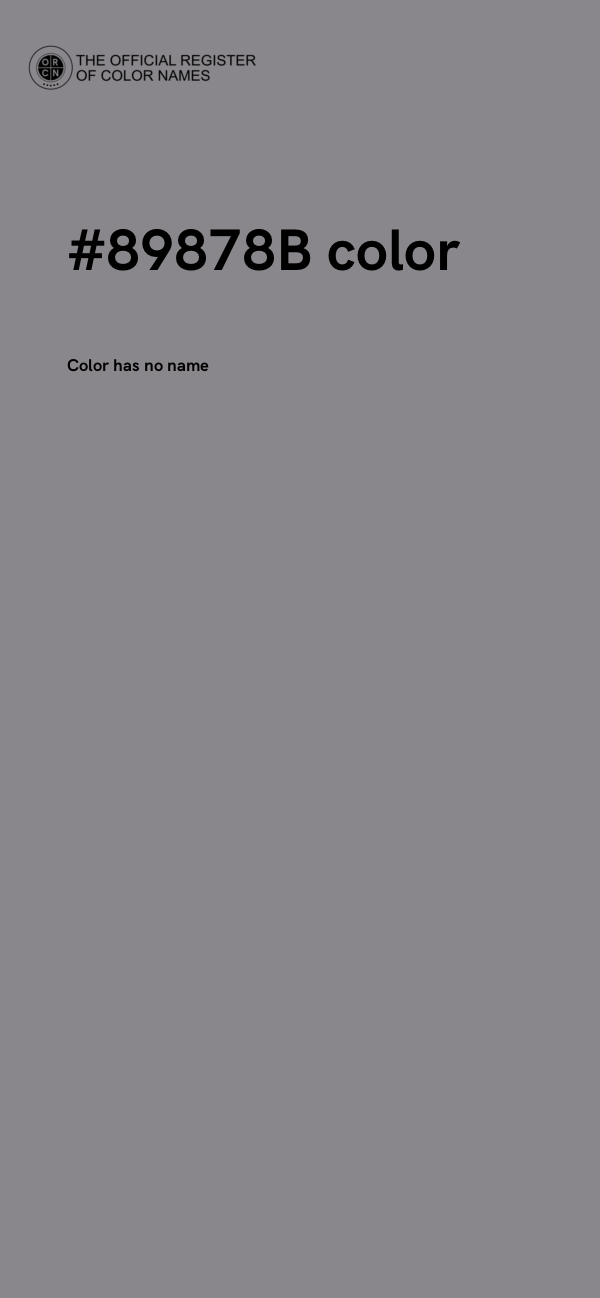 #89878B color image
