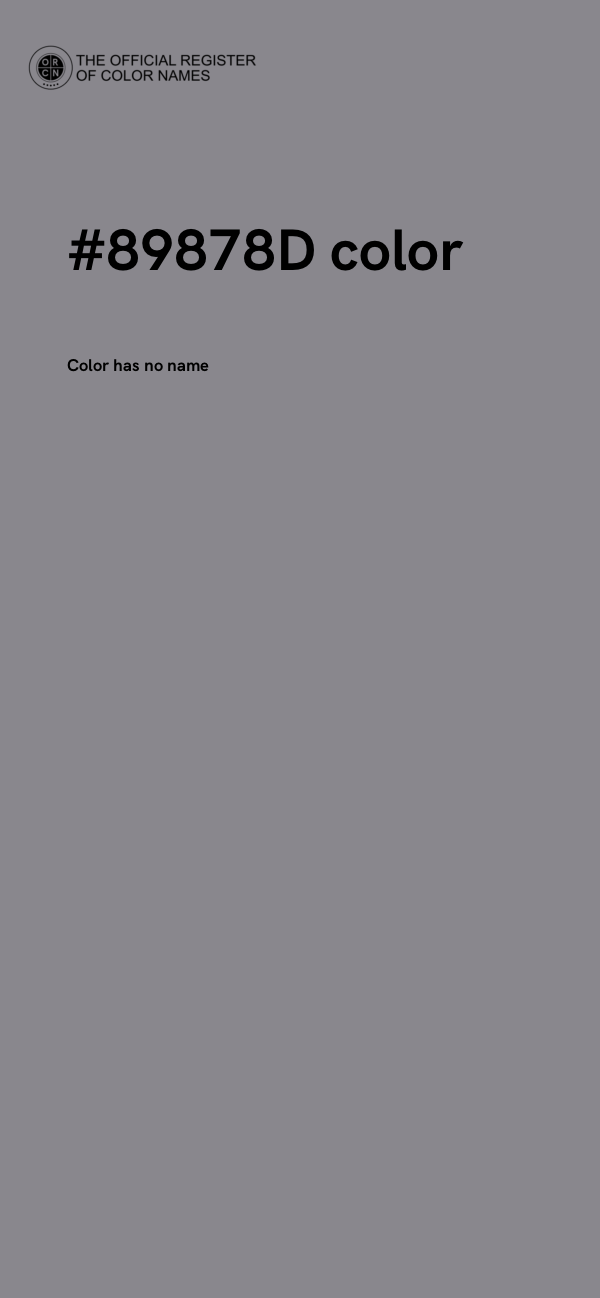 #89878D color image