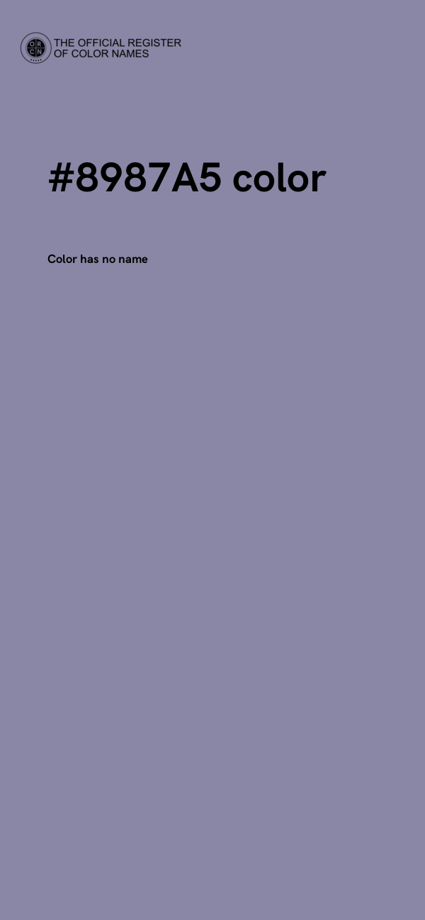 #8987A5 color image