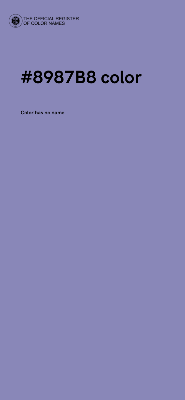 #8987B8 color image