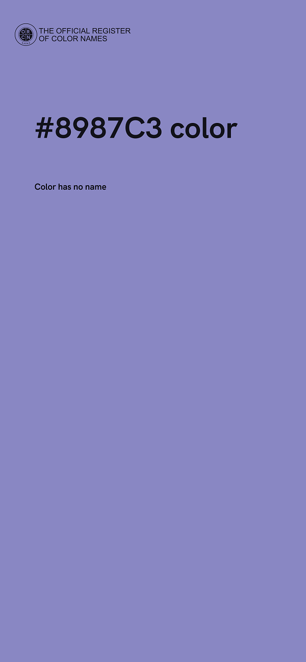 #8987C3 color image