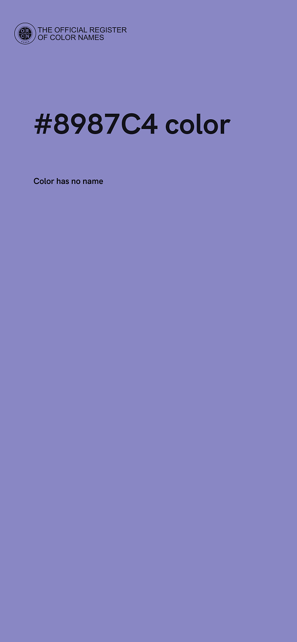 #8987C4 color image