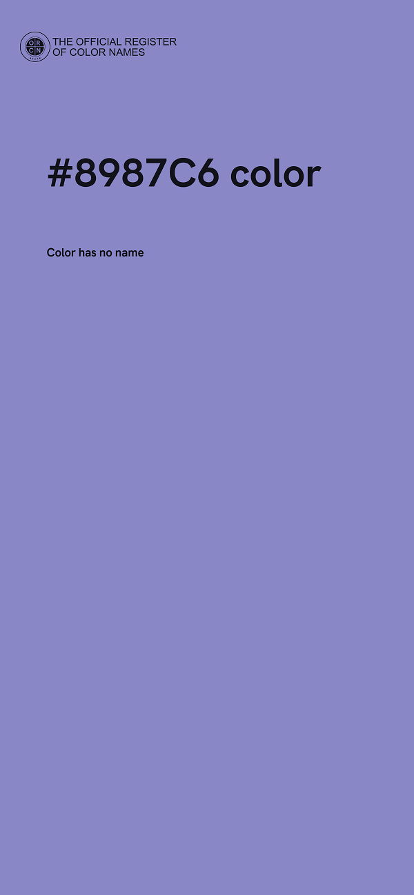 #8987C6 color image