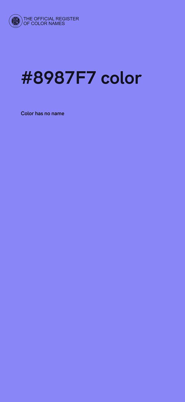 #8987F7 color image