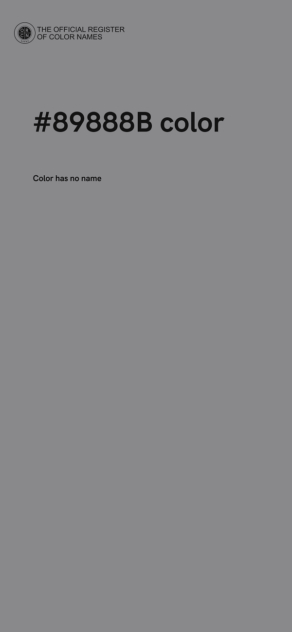 #89888B color image