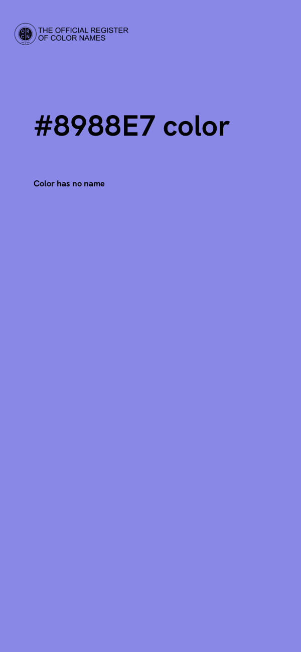 #8988E7 color image