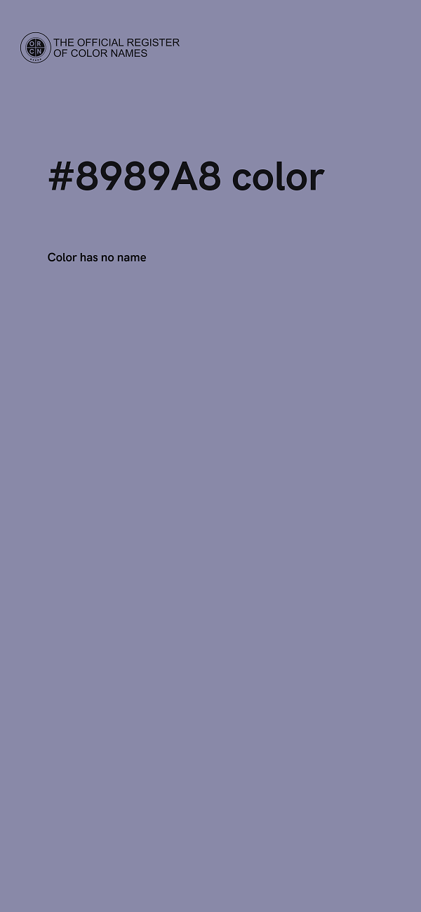 #8989A8 color image