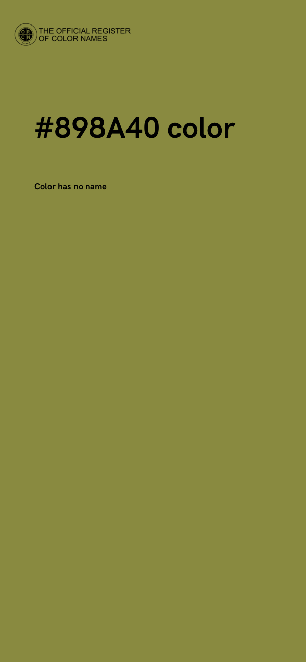 #898A40 color image