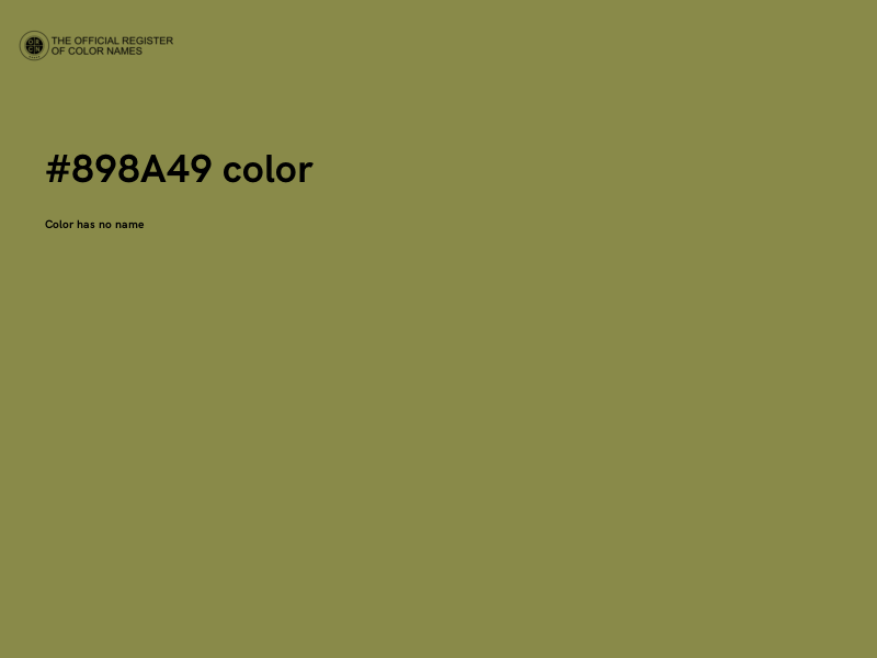 #898A49 color image