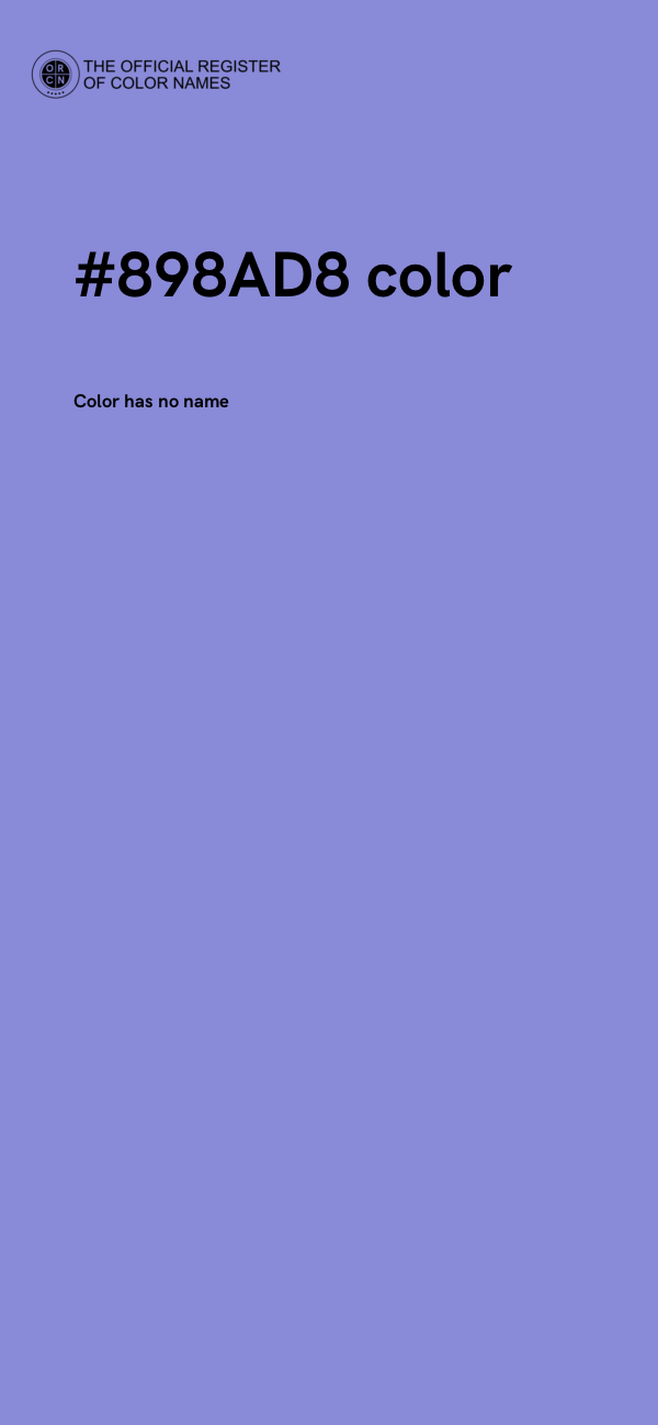 #898AD8 color image