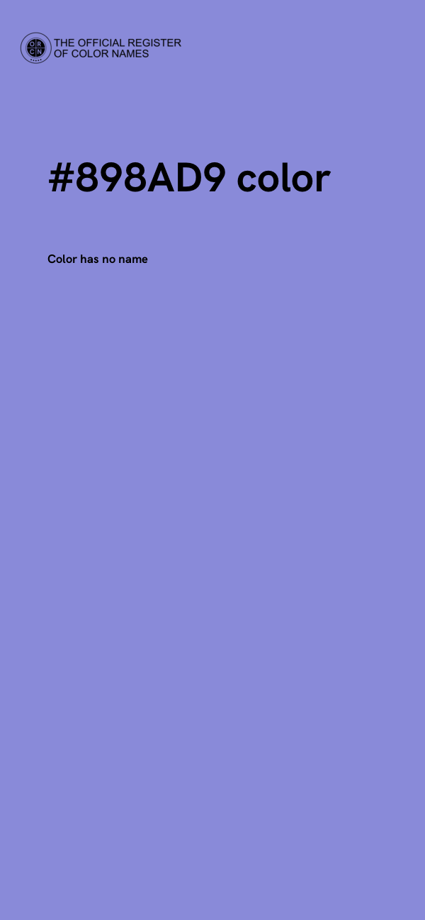 #898AD9 color image