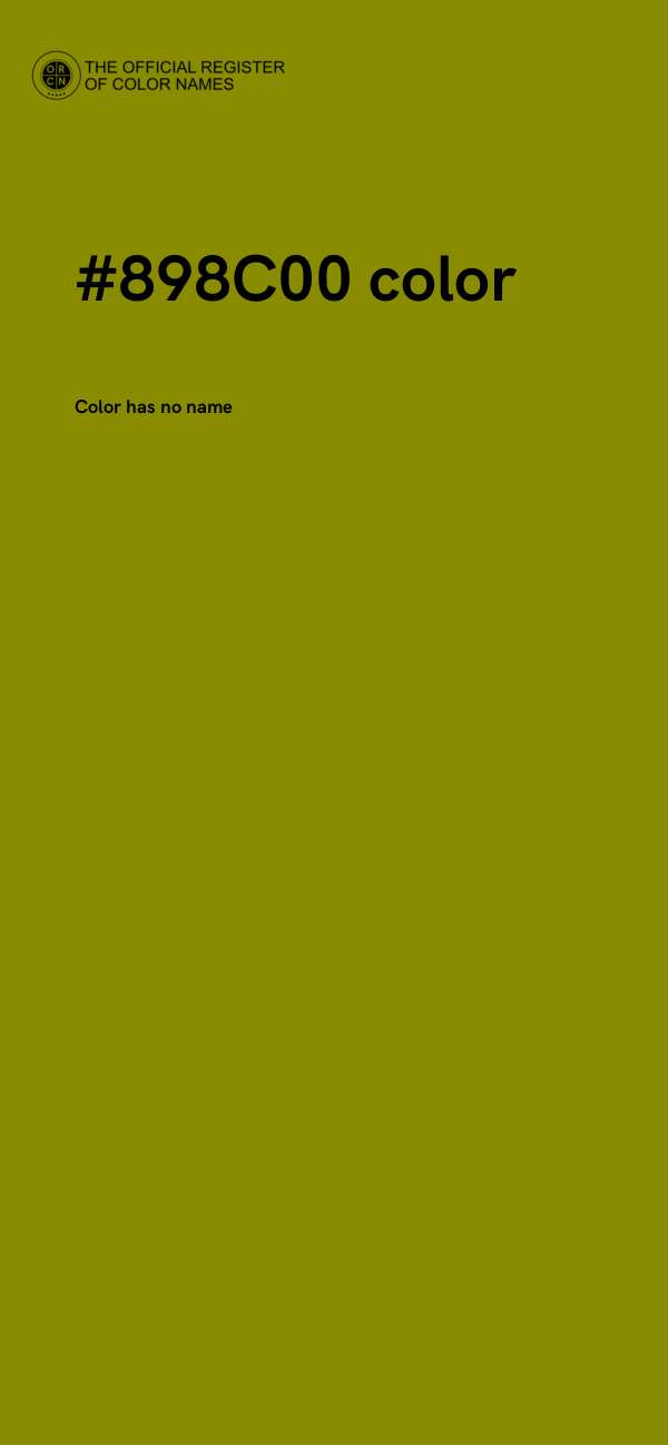 #898C00 color image