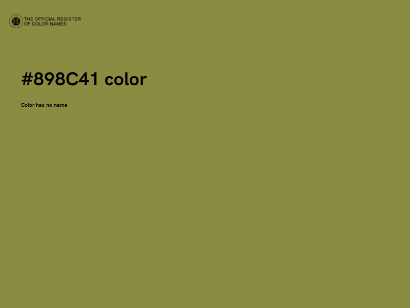 #898C41 color image