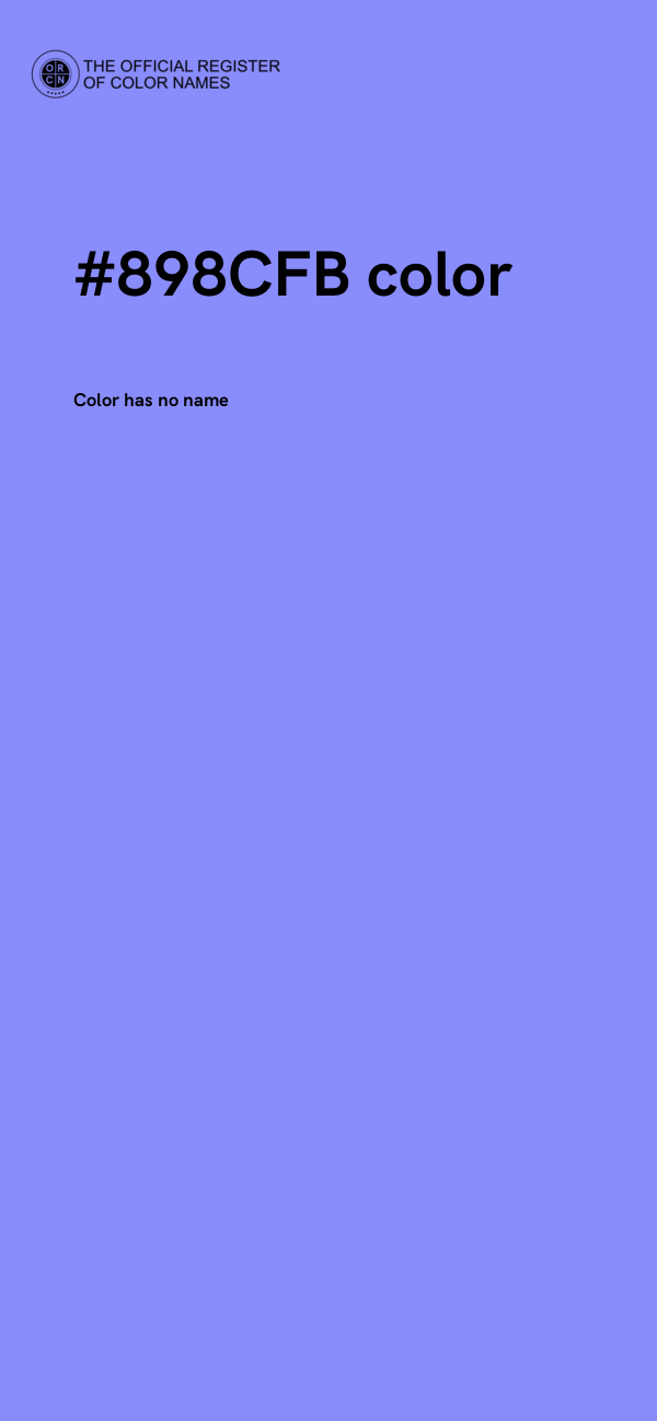 #898CFB color image