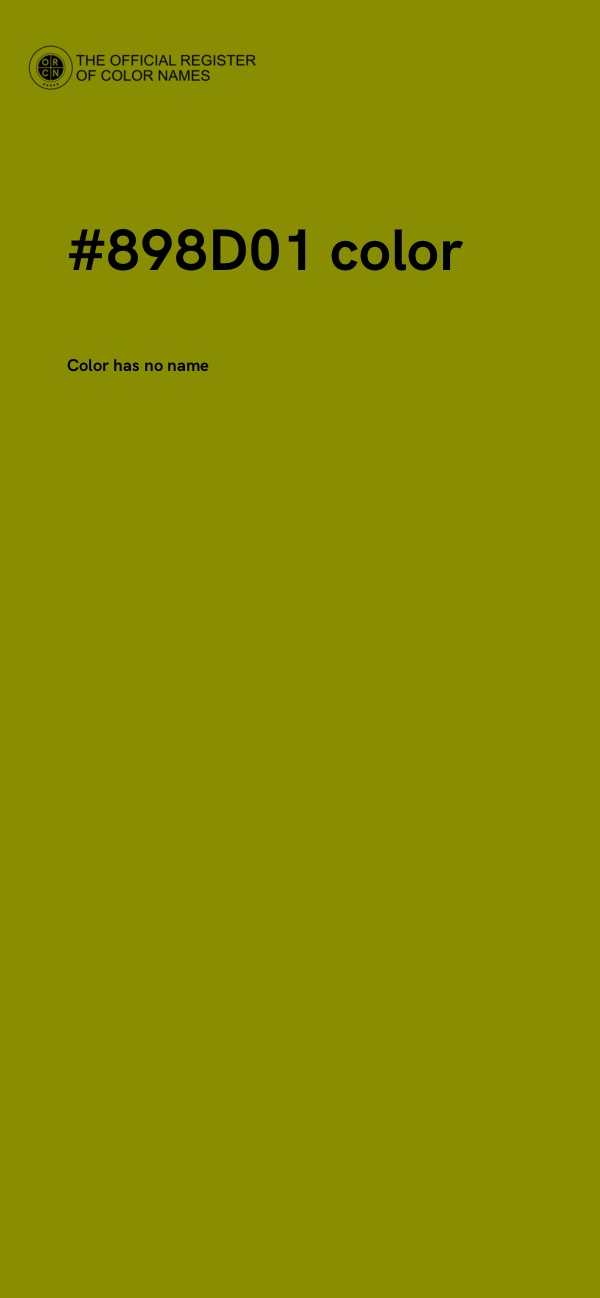 #898D01 color image