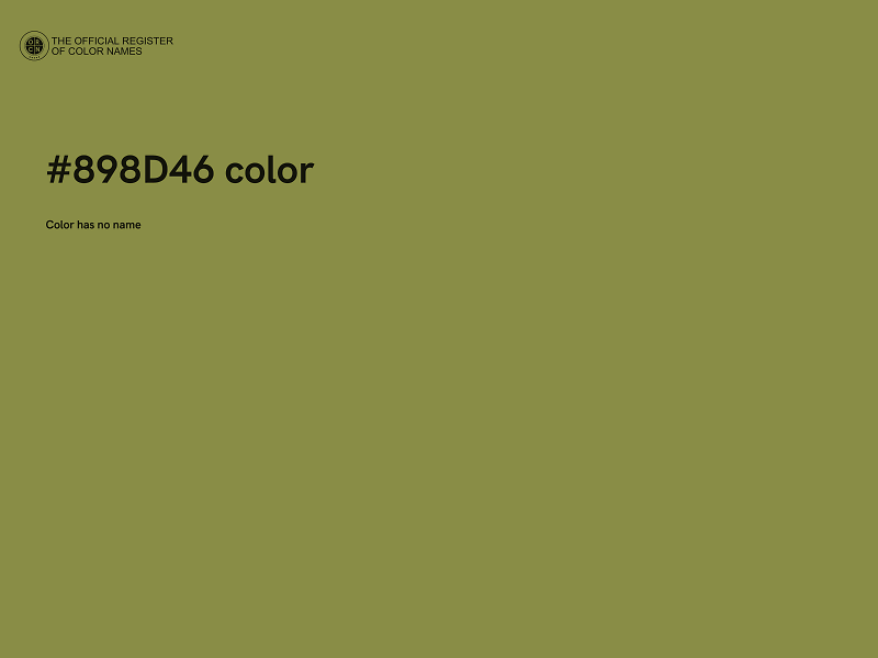 #898D46 color image