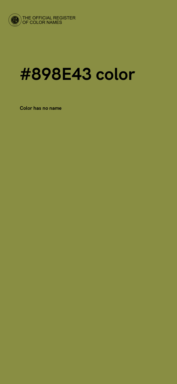 #898E43 color image