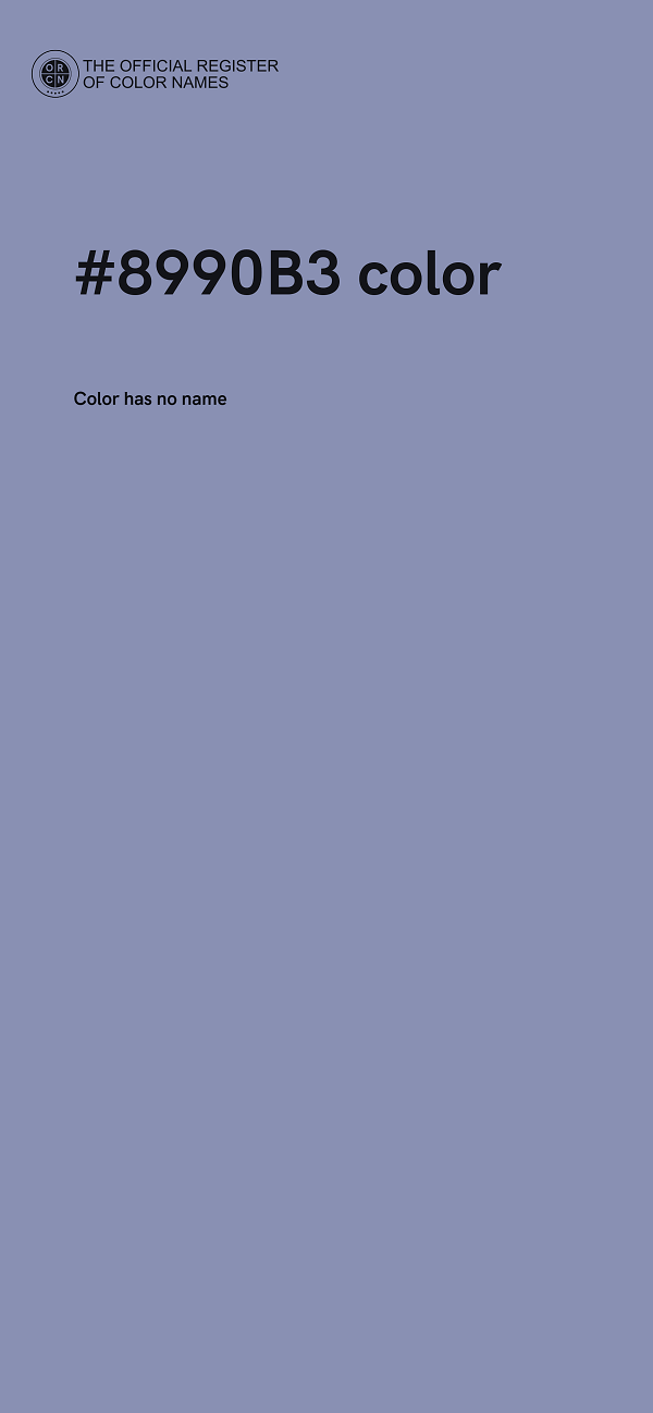 #8990B3 color image