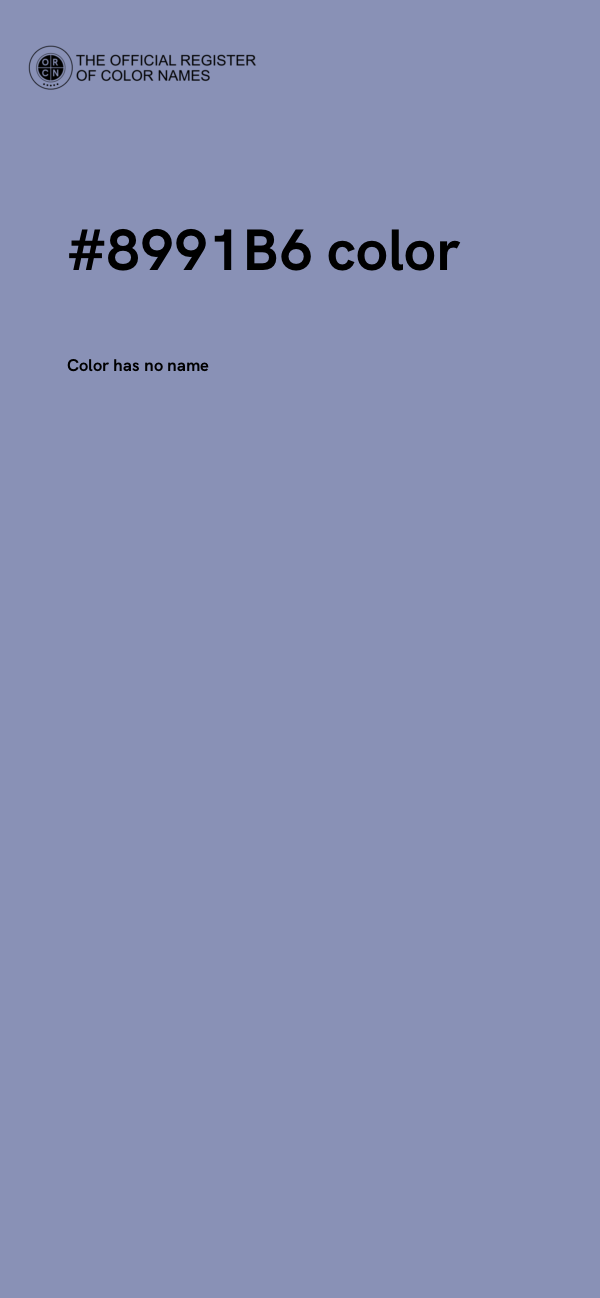 #8991B6 color image