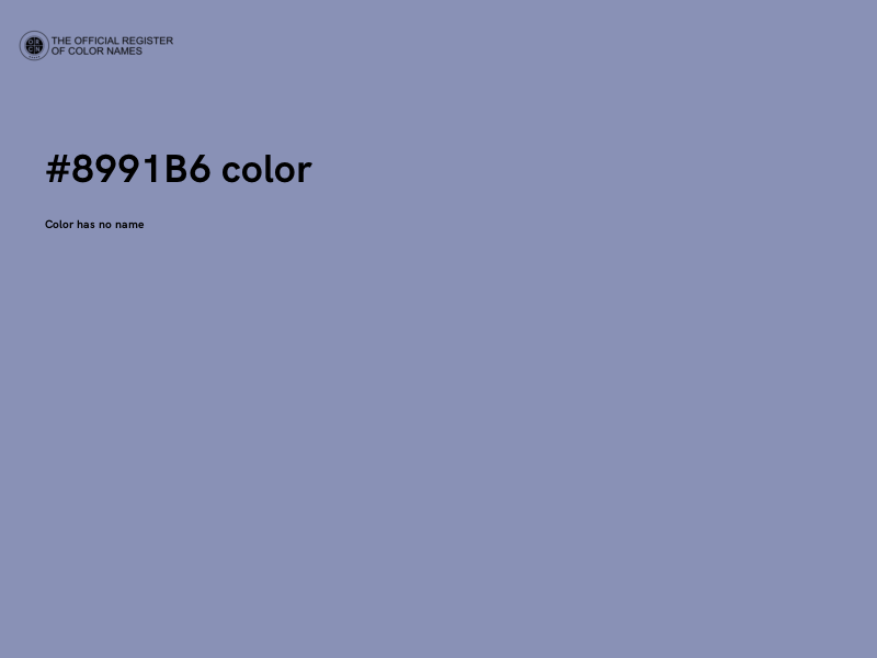 #8991B6 color image