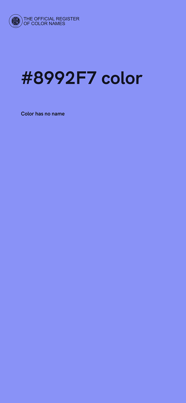 #8992F7 color image