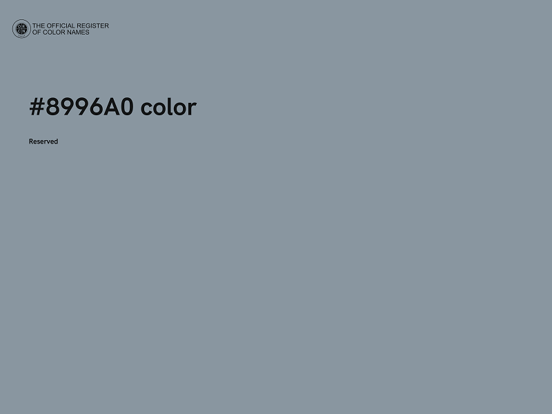 #8996A0 color image