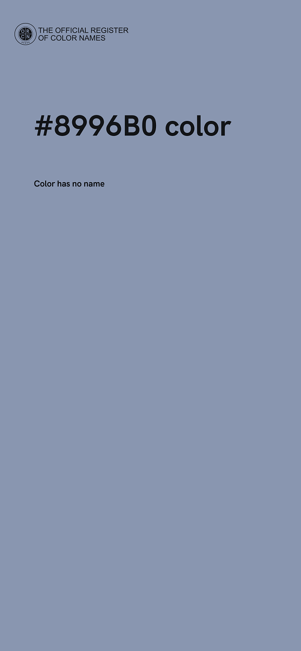 #8996B0 color image