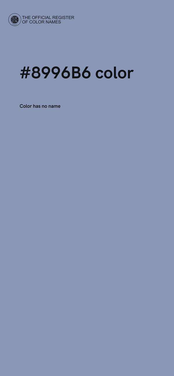 #8996B6 color image