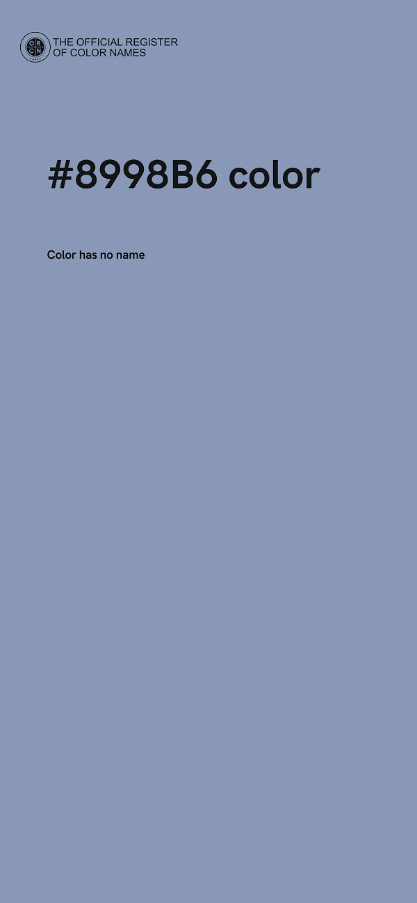 #8998B6 color image